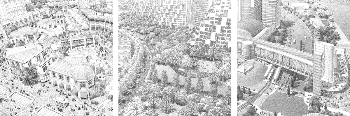 Pencil-Triptych